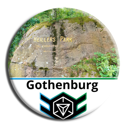 Keillers park - Park on Hisingen with a stunning view of the river and the city. Keillers Park at Ramberget, Hisingen, was donated to the city of Göteborg in 1906 by James Keiller, director of Götaverken engineering works. The park is a mix of landscaped park and natural forest.